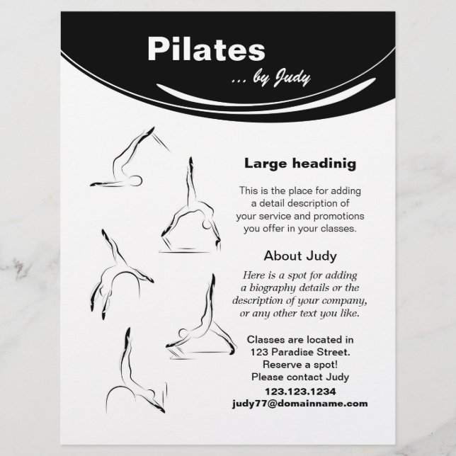 Pilatstudion Reklamblad (Framsidan)