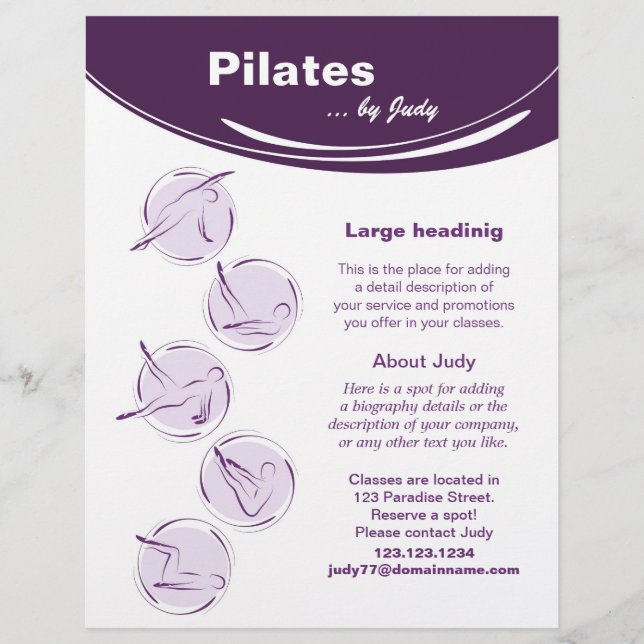 Pilatstudion Reklamblad (Framsidan)