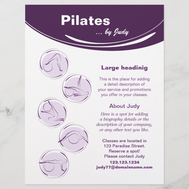Pilatstudion Reklamblad (Framsidan)