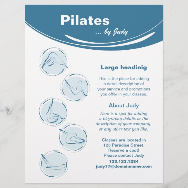 Pilatstudion Reklamblad (Framsidan)