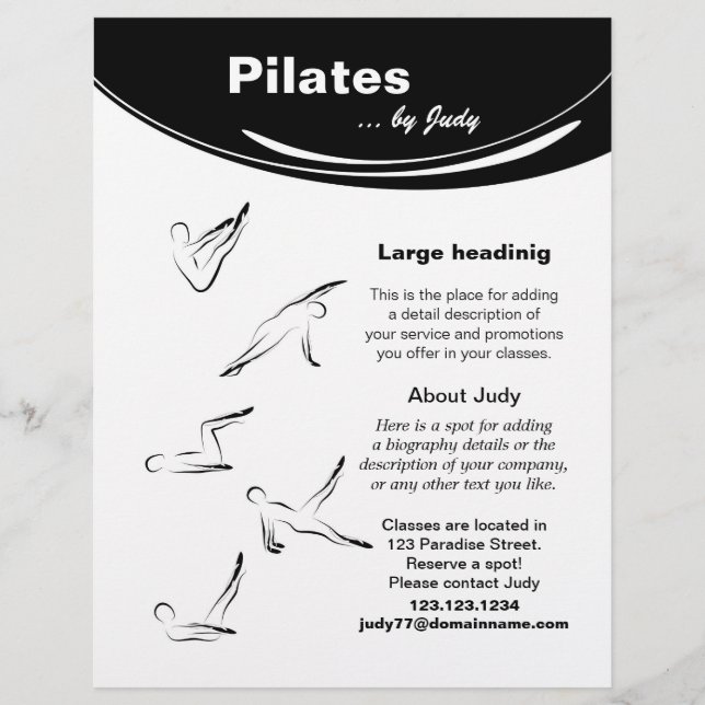 Pilatstudion Reklamblad (Framsidan)
