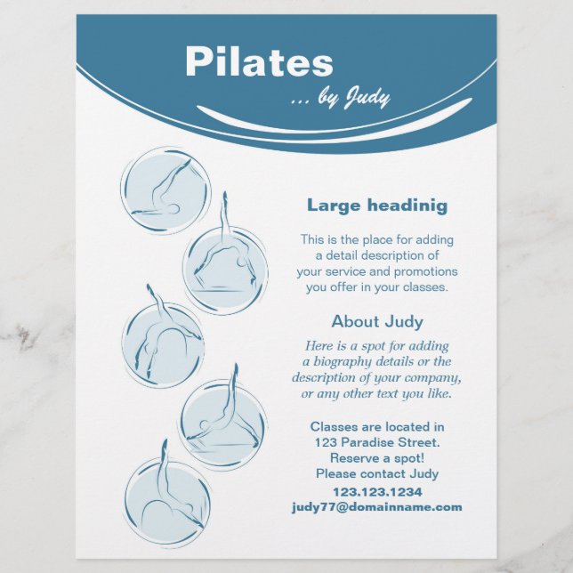 Pilatstudion Reklamblad (Framsidan)