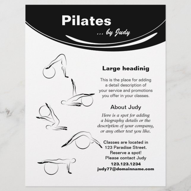 Pilatstudion Reklamblad (Framsidan)