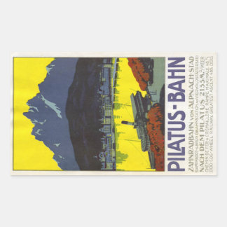 Pilatus Bahn Rectangular Sticker Rektangulärt Klistermärke