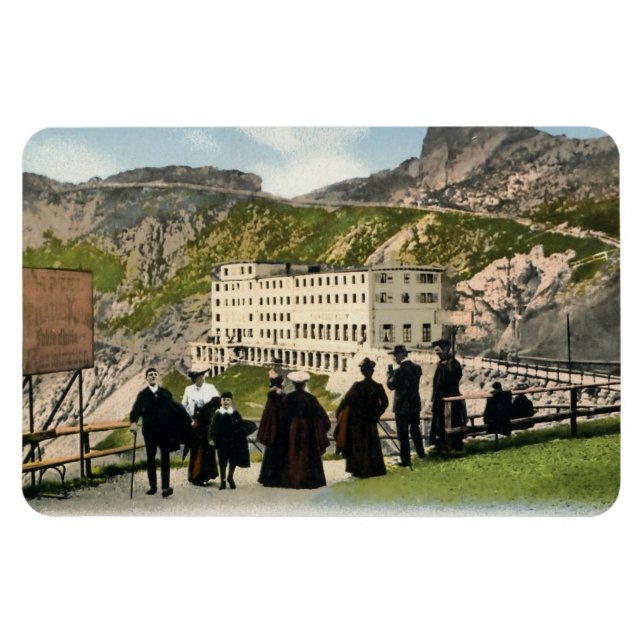Pilatus Kulm belle époque Swiss Alpernas Magnet (Horisontell)