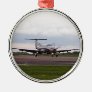 Pilatus PC 12 Julgransprydnad Metall