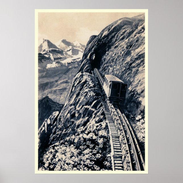 Pilatus stäepest rack bergsjärnväg poster (Framsidan)
