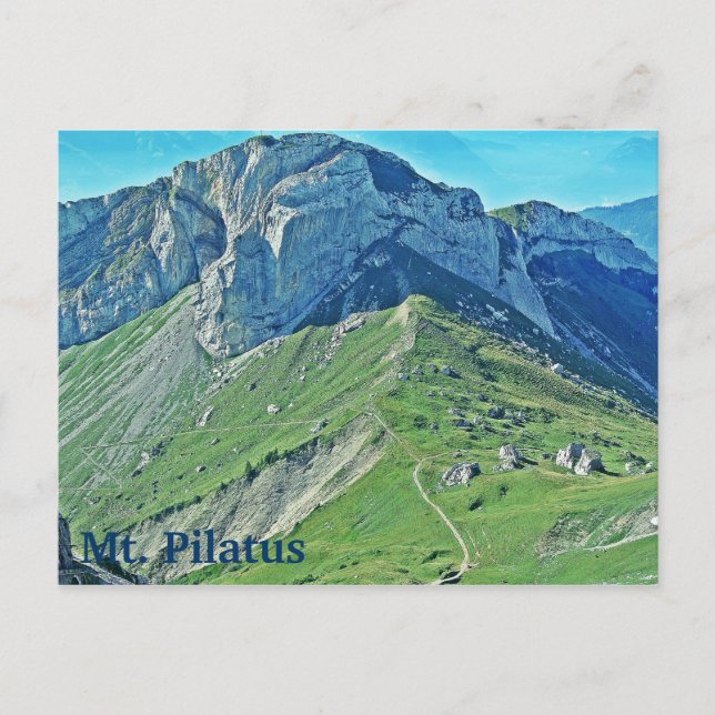 Pilatus Travel Schweiz Mountain Landscape Vykort (Framsida)