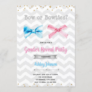 Pilbåge- eller bowtiesgender avslöjer inbjudan
