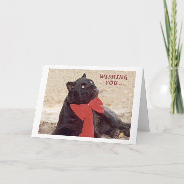 Pilbåge för Blk-Leopardhelgdag Helgkort (Framsida)