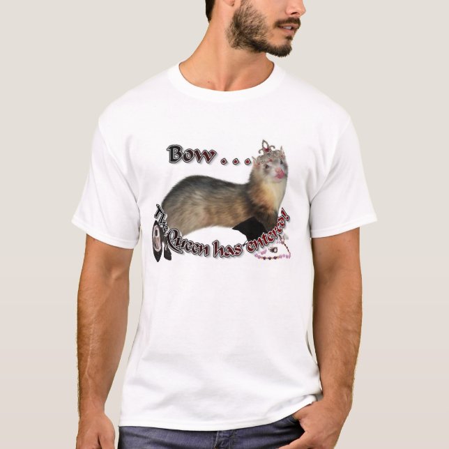 Pilbåge, ...... som drottningen har skrivit in! tee shirt (Framsida)
