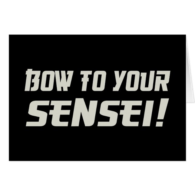 Pilbåge till din Sensei! Hälsningskort (Framsidan Horizontal)