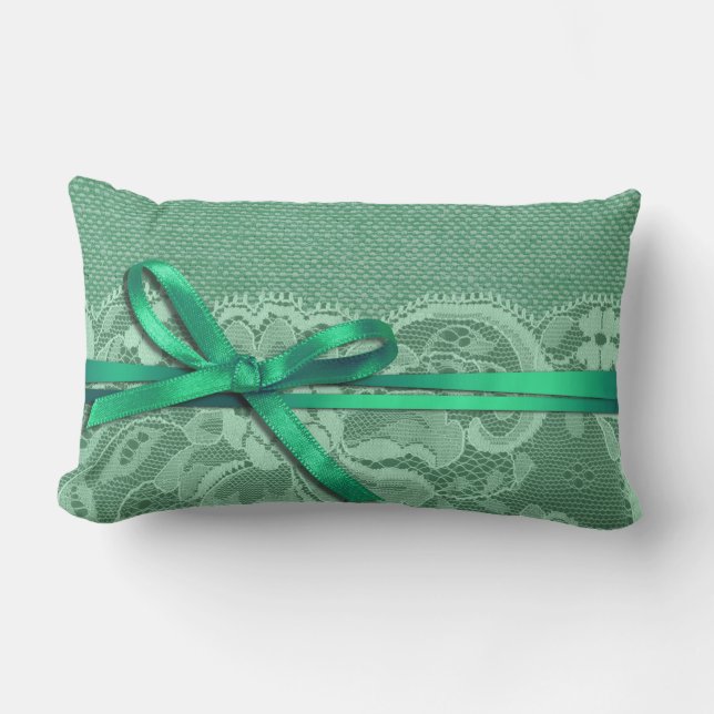 Pilbågeband & snöre med Burlapminten Lumbarkudde (Framsida)