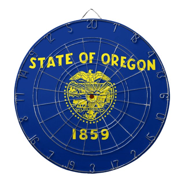 Pildavla med flaggan från Oregon, USA Piltavla (Framsidan)