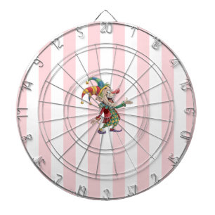 Pildavlan Rosa Vit Rand Clown Darttavla