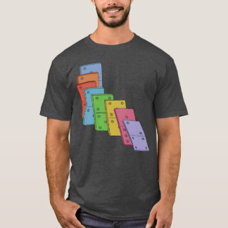 Pile Of Dominoes Domino Setile Game Dominos Game f T Shirt