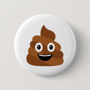 Pile of Poo Emoji Button Knapp