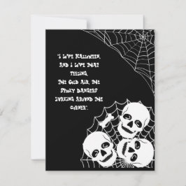 Pile of Skeletons Lurking Halloween Night Spooky Julkort