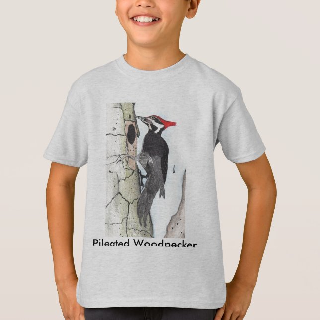 Pileated hackspett på ungeT-tröja Tee Shirt (Framsida)