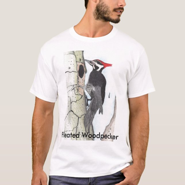 Pileated hackspett tee shirt (Framsida)