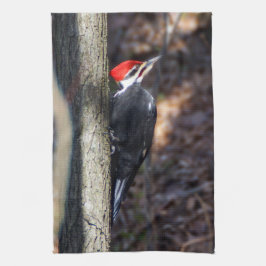 Pileated hackspettkökshandduk kökshandduk