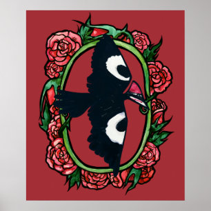 Pileated Woodpecker Bird Art Poster