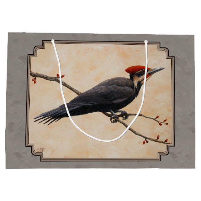 Pileated Woodpecker Grått (Baksidan)