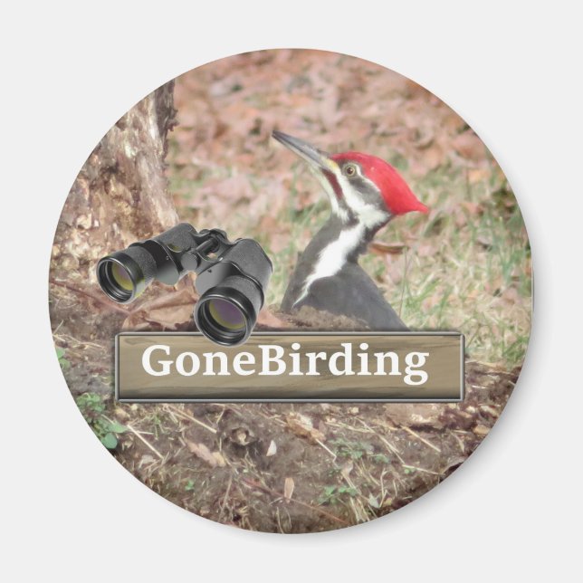 Pileated Woodpecker magnet (Framsidan)