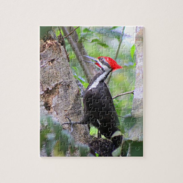Pileated Woodpecker Puzzle Pussel (Vertikal)