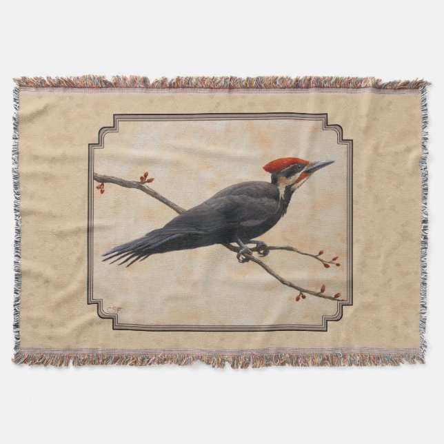 Pileated Woodpecker Tan Filt (Framsidan)