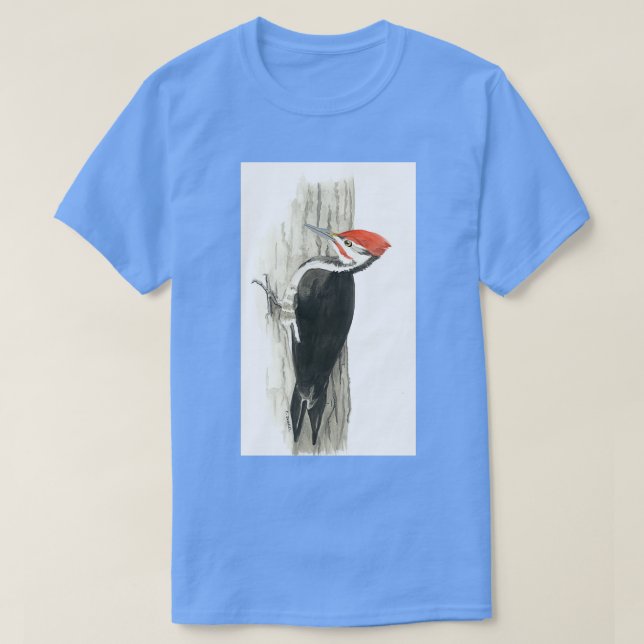 Pileed Woodpecker Watercolor T Shirt (Design framsida)