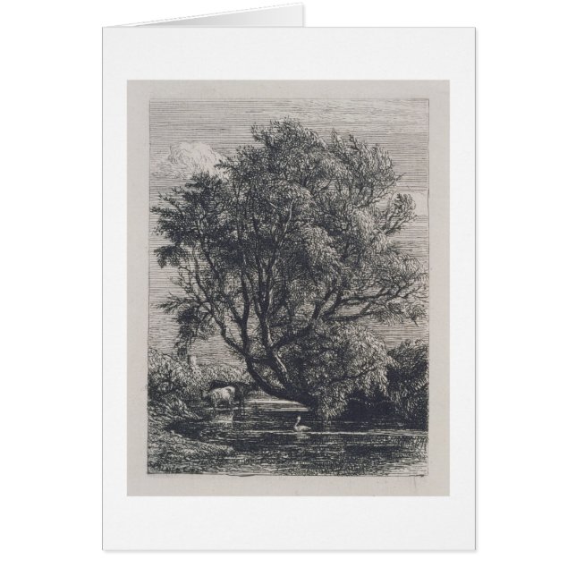 Pilen (etsning) hälsningskort (Framsidan)