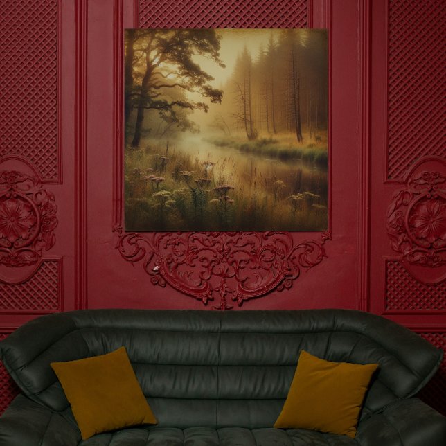 Pilen från Pilbäcken – Canvas Art (Golden hour marsh. Atmospheric cypress tree canvas. #BayouArt #SouthernCharm

)