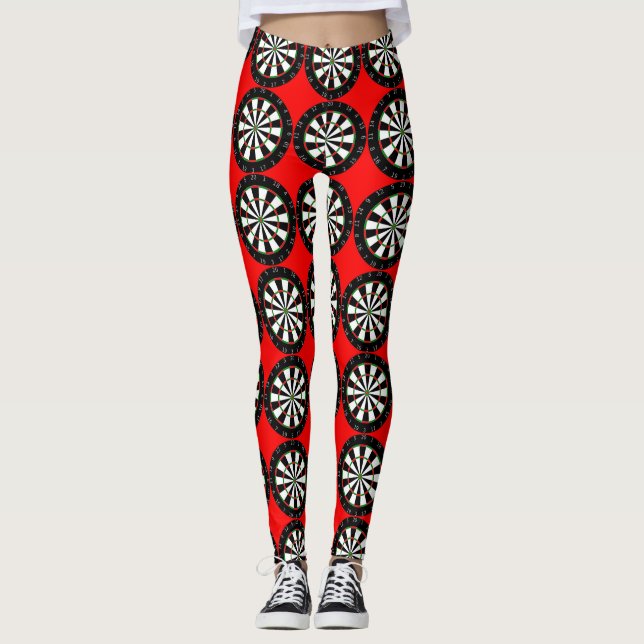 Pilen stiger ombord det röda mönster leggings (Framsida)