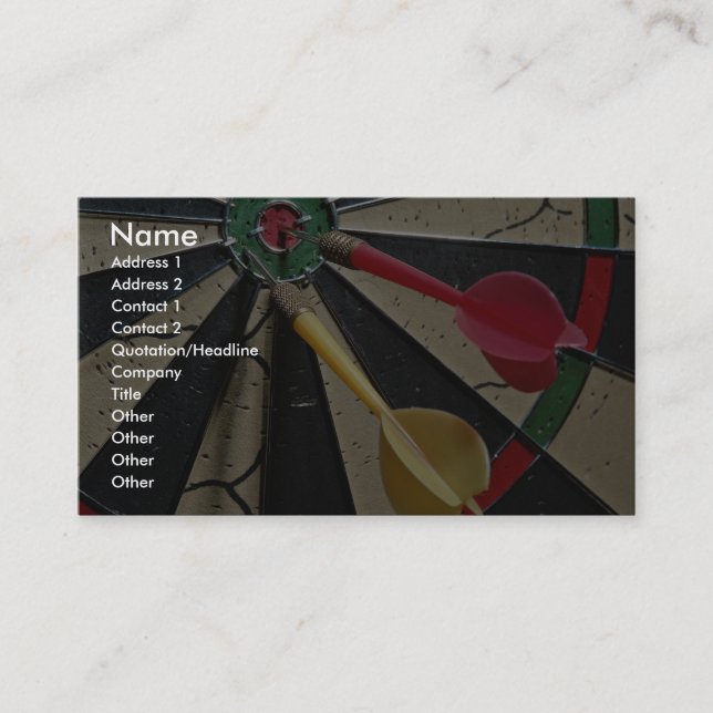 Pilen stiger ombord leken visitkort (Framsida)