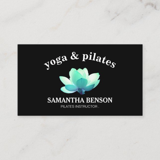 Pilerar Yoga-lärarinna Lotus Visitkort (Framsida)