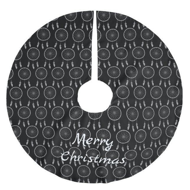 Pilfjädrar Pow-wow Thunder_Cove Julgransmatta Borstad Polyester (Framsidan)