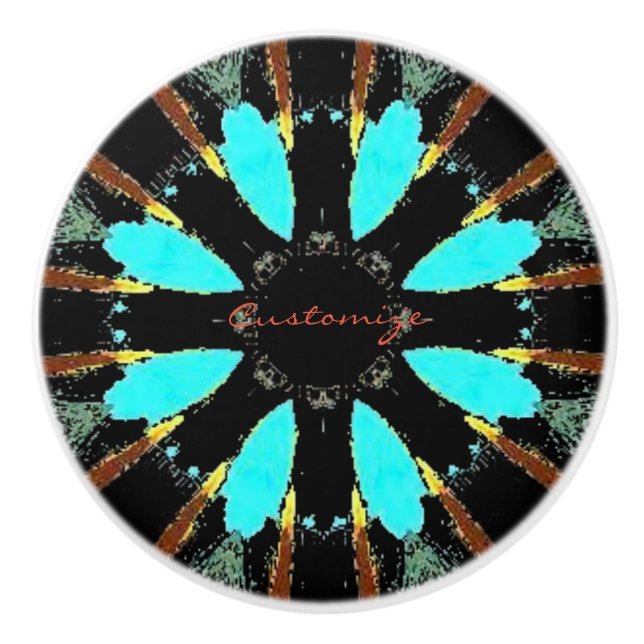 Pilfjädrar Pow-wow Thunder_Cove Knopp (Framsidan)