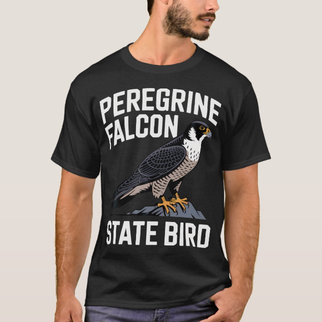 Pilgrarfalk Statfågel Flygande T Shirt (Framsida)