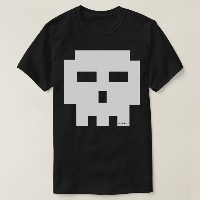 Pilgrim 8-bitars Skull T Shirt (Design framsida)