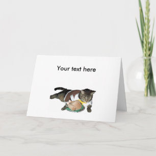 Pilgrim Cat Anpassade Card Helgkort