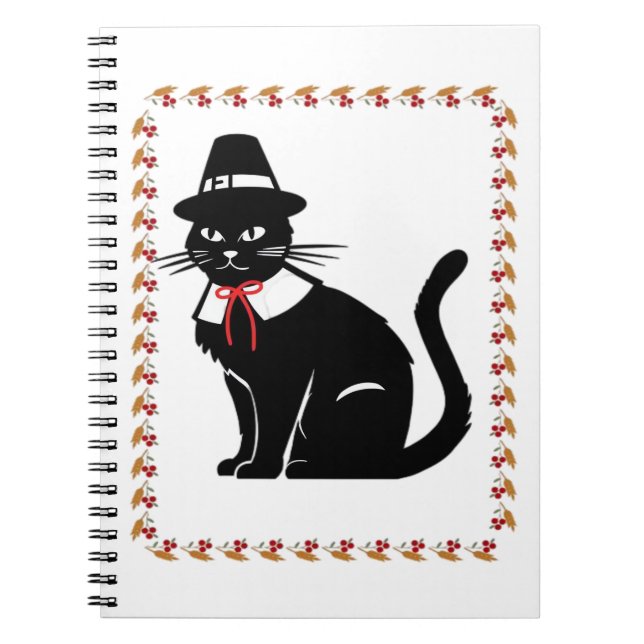 Pilgrim Cat Oversized T-Shirt Anteckningsbok (Framsidan)