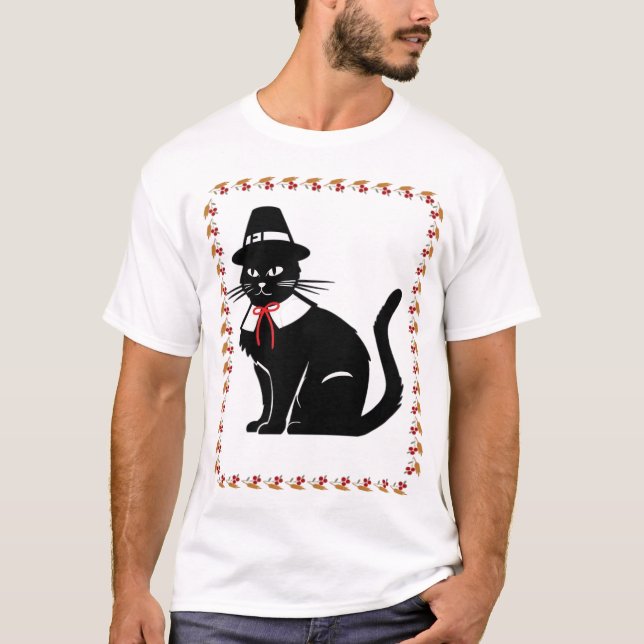 Pilgrim Cat Överstor T-Shirt (Framsida)