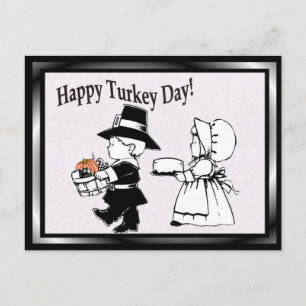 Pilgrim Children Lycklig Turkiet Day - Anpassa den Vykort