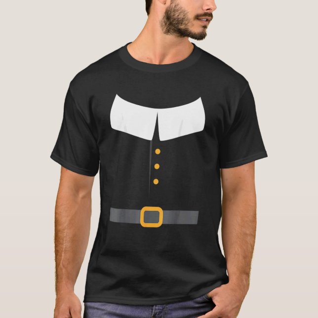 Pilgrim Costume Cute Thanksgiving T Shirt (Framsida)