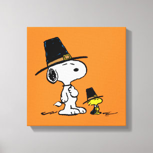 Pilgrim för snoopy & Woodstock Canvastryck
