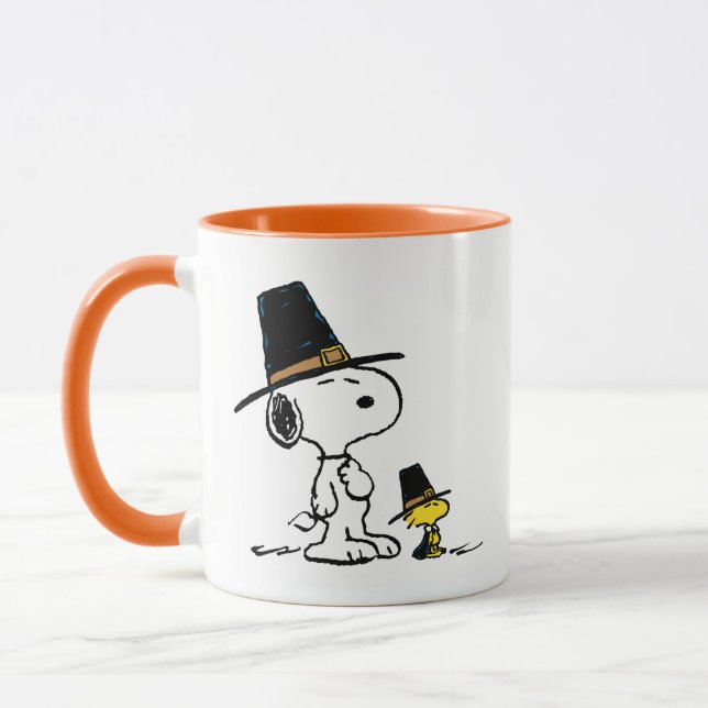 Pilgrim för snoopy & Woodstock Mugg (Vänster)