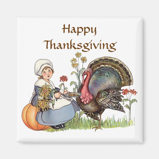 Pilgrim Girl - Anpassa text, alternativ Magnet (Framsidan)