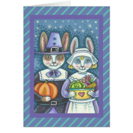 PILGRIM GUBBITS THANKSGIVING GREETING CARD Blank OBS Kort