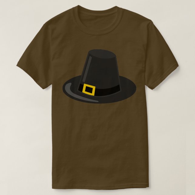 Pilgrim hat Thanksgiving T Shirt (Design framsida)